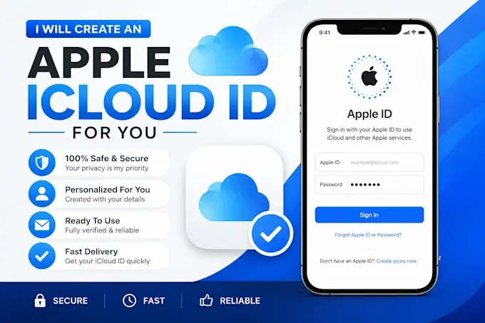 iCloud Account - Apple ID Ready Account ( For App Store ) instant - Auto Api 